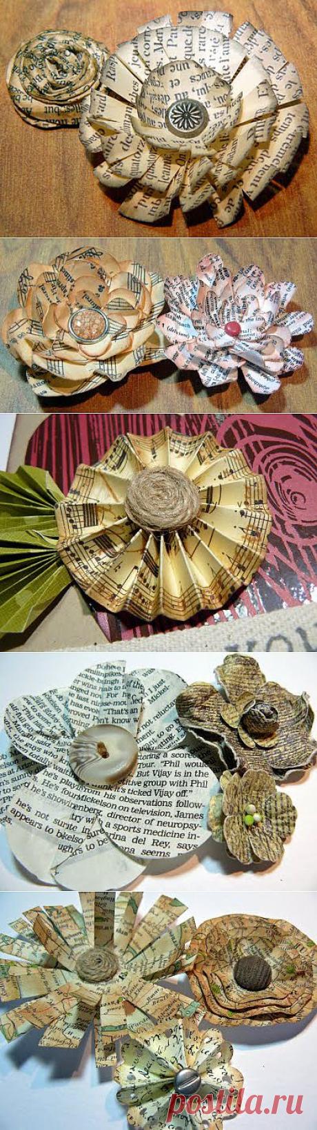 ЦВЕТОК ИЗ БУМАГИ -3 С ВИДЕО МК.