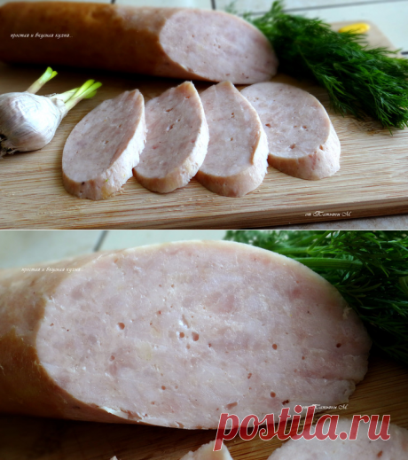 Домашняя колбаска - куриная &quot;Чесночная&quot;.
