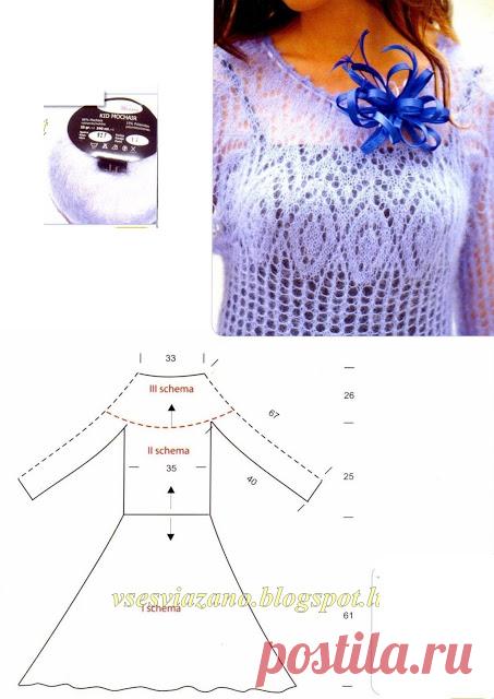 ВСЕ СВЯЗАНО. ROSOMAHA.: Нарядное платье из кидмохера.