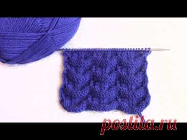 Узор спицами Волны💙Knitting patterns