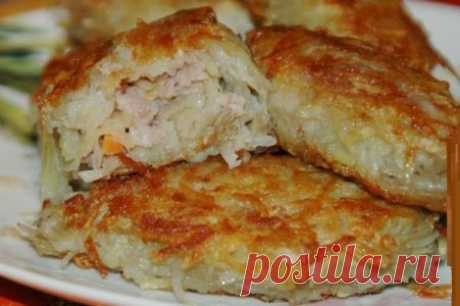 Картофельные зразы с мясным фаршем!!Секрет этих зразов в терке, нужно использовать крупную, а не мелкую Действительно получается совершенно другой вкус. | Эксклюзивные шедевры кулинарии
