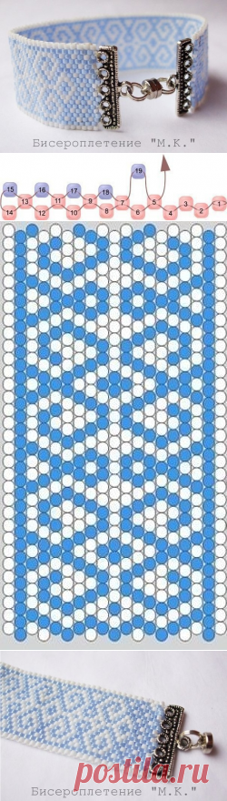 Красивый браслет из бисера