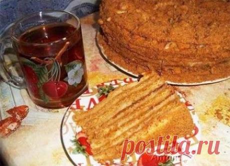 Медовик с заварным кремом | Домашняя кулинария