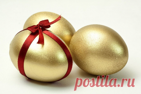 Позолоченные пасхальные яйца