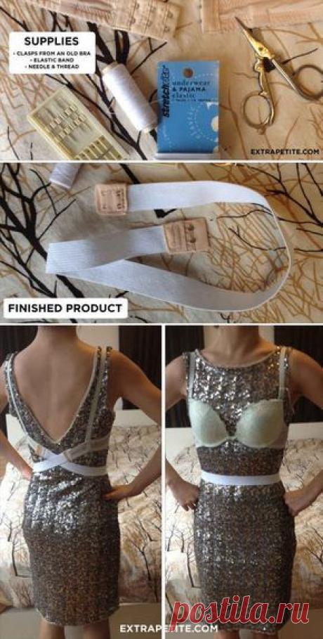 For a dress with a low back, follow these steps to create an extender.