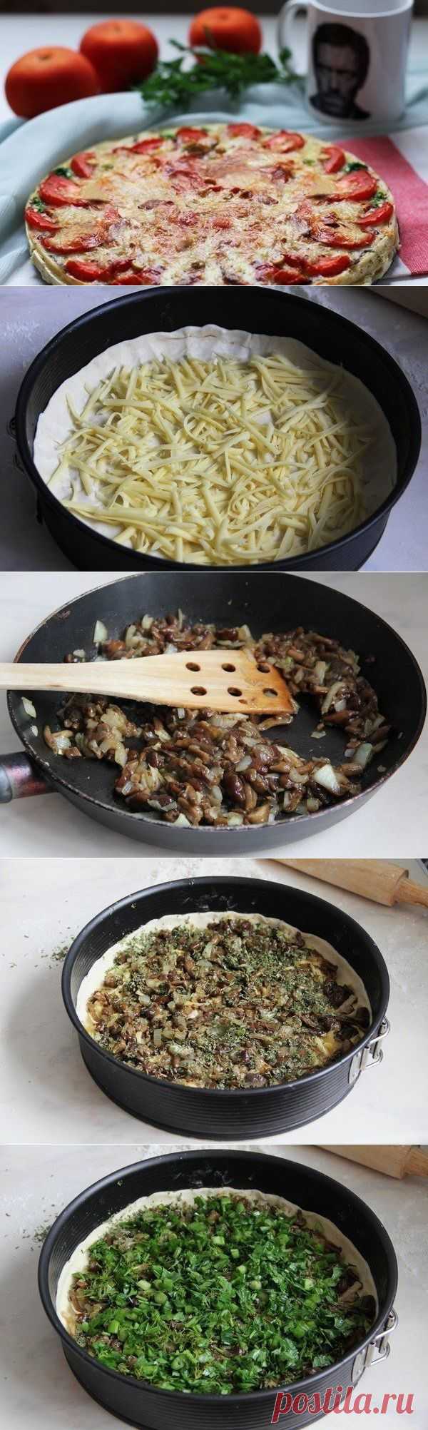 Киш с грибами и помидорами | Банк кулинарных рецептов