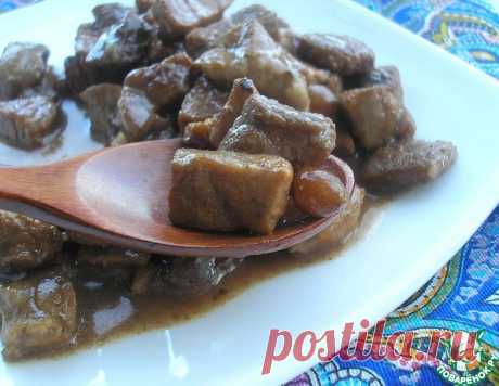 Мясо по-восточному в чайном соусе с изюмом – кулинарный рецепт