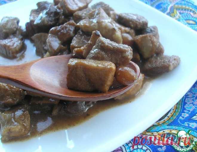 Мясо по-восточному в чайном соусе с изюмом – кулинарный рецепт