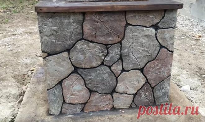 Декоративный камень из простого плиточного клея