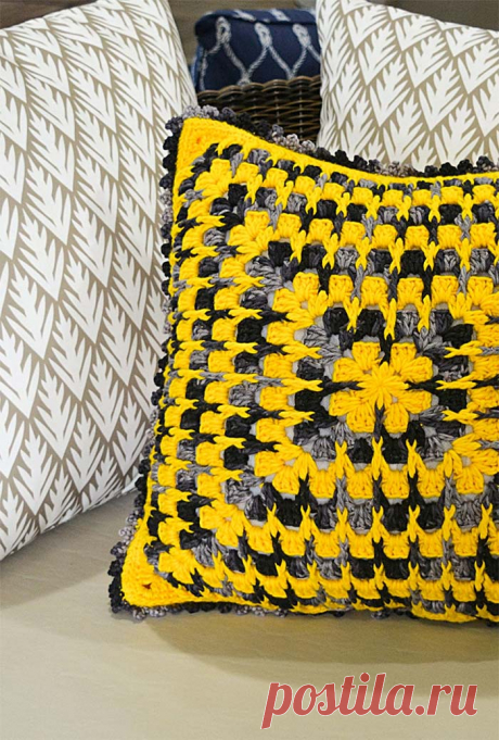 Receita Almofada Dupla Cor com Barbantes Barroco - Blog do Bazar Horizonte