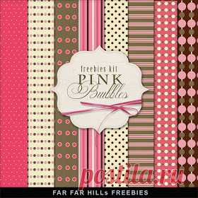 Far Far Hill - Free database of digital illustrations and papers: New Freebies Kit - Pink Bubbles