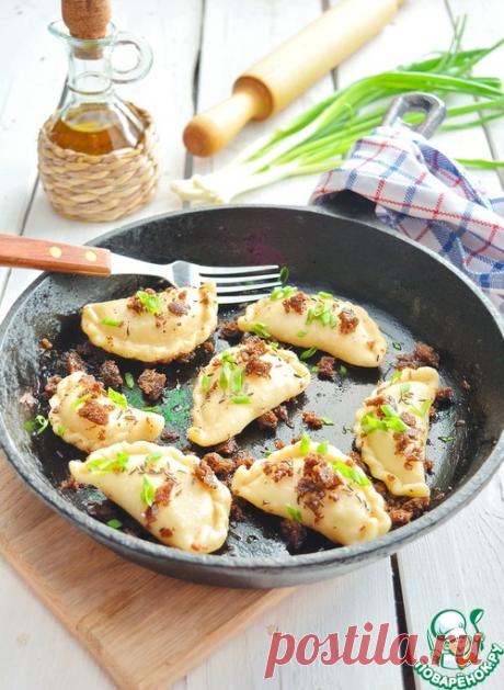 Постные вареники с квашеной капустой - кулинарный рецепт