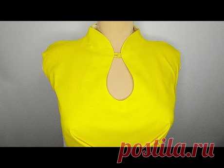 🌺✅Проверенный способ шитья воротника стойки, который мало кто знает
