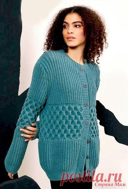 Кардиган с узором с эффектом 