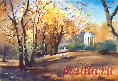 С последним днем Осени, друзья!..Российская художница Светлана Лазогреева