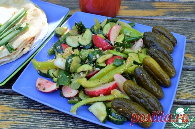 Острые овощи по-корейски Кулинарный рецепт