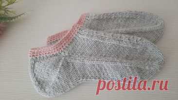 СЛЕДКИ на двух спицах без швов. / Мастер- класс ./