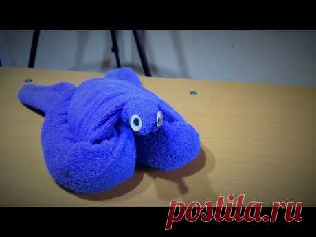 Tutorial menghias hantaran handuk menjadi kura - kura ( how to make towel turtle ) - YouTube