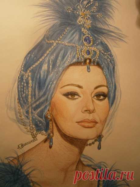 Лина Волоцкова &quot;СОФИ ЛОРЕН&quot; Акварел.каранд.