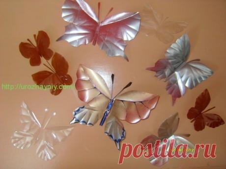 Изготовление бабочек из пластиковых бутылок. Автор Елена Доленчук. | Урожайная дача, интернет журнал, все о даче