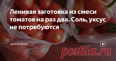 Ленивая заготовка из смеси томатов на раз два. Соль, уксус не потребуются Представляем самый простой способ заготовки помидоров на зиму. Рецепт обычный, без излишней возни. Данная заготовка может использоваться в любые блюда вместо свежих томатов и томатной пасты. В состав рецепта входит и сладкий перец. Заготовка называется «ленивый томат» и приготовить ее сможет каждый.
Заготовка называется «ленивый томат» и приготовить ее сможет каждый.