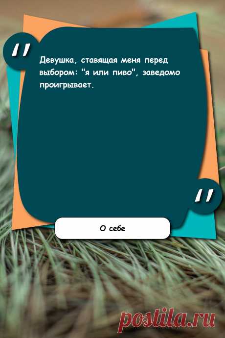 Цитата про «Себя» — Девушка, ставящая меня перед выбором: &quot;я или…