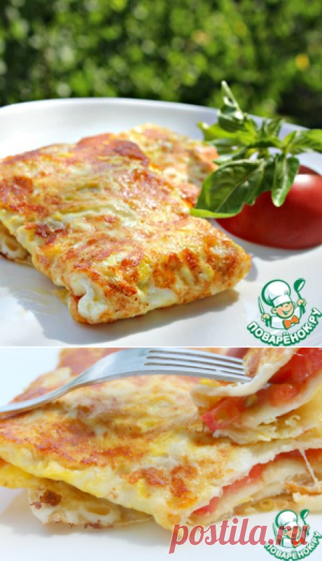 Быстрые конвертики с сыром и яйцом