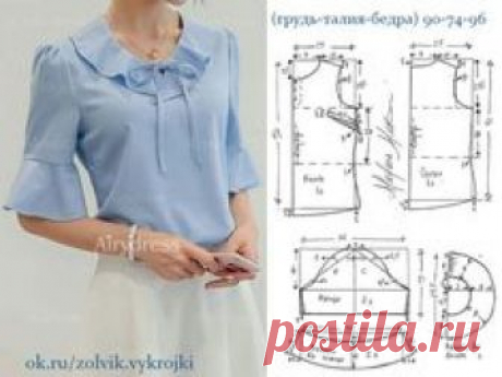 БЛУЗА С ВОЛАНАМИ #MarleneMukai_zolvik #БлузыТопыФутболки_zolvik #SewingPatterns #sewing #выкройки #выкройка #шитье #крой #СвоимиРуками #платья #vikroyki #ПошивОдежды #МоделированиеОдежды #КонструированиеОдежды #ШьюСама #ОдеждаСвоимиРуками #лекало #шью #хобби #style #handmade #шьем