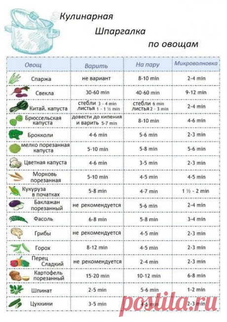 Кулинарная шпаргалка по овощам ...