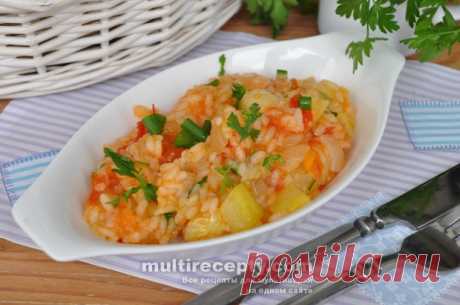 Кабачки с овощами и рисом в мультиварке