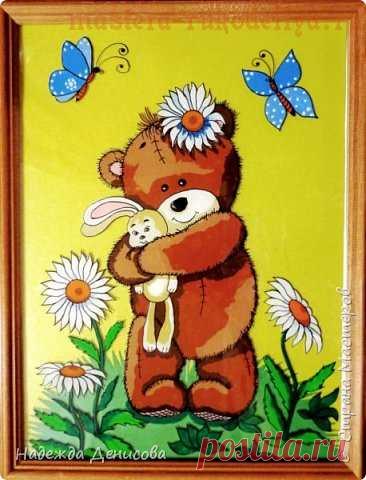 Мастер-класс по рисованию пластилином: Мишка с любимой игрушкой