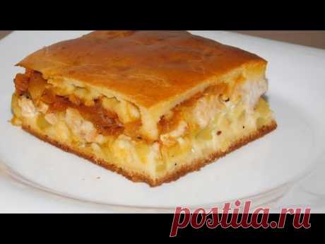 Быстрый нежный сочный заливной пирог.