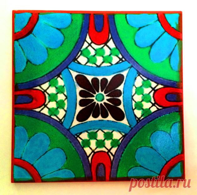 мексиканская плитка, плитка ручная работа, плитка авторская, плитка талавера