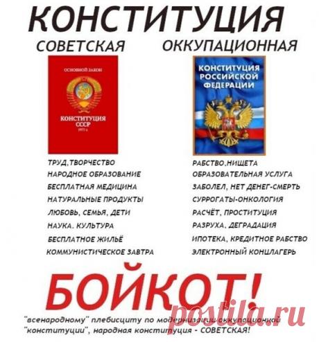 Бойкот лживому, нелегитимному, обнуляющему голосованию!