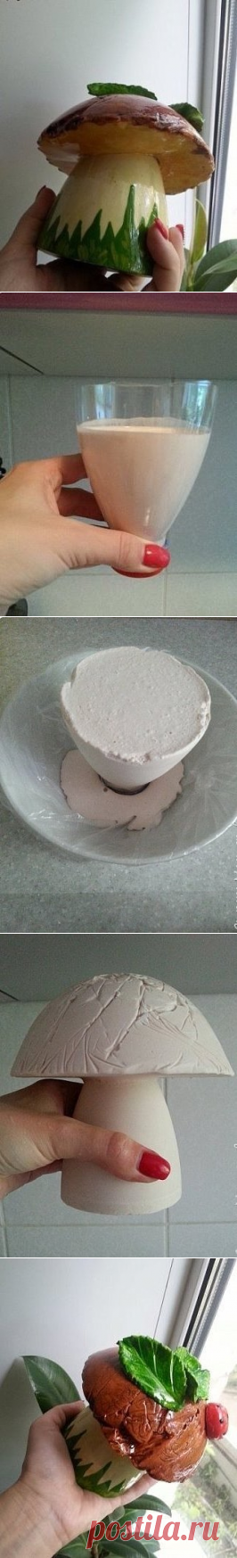 Мастерим грибочки из гипса для декора. Лови мастер-класс!