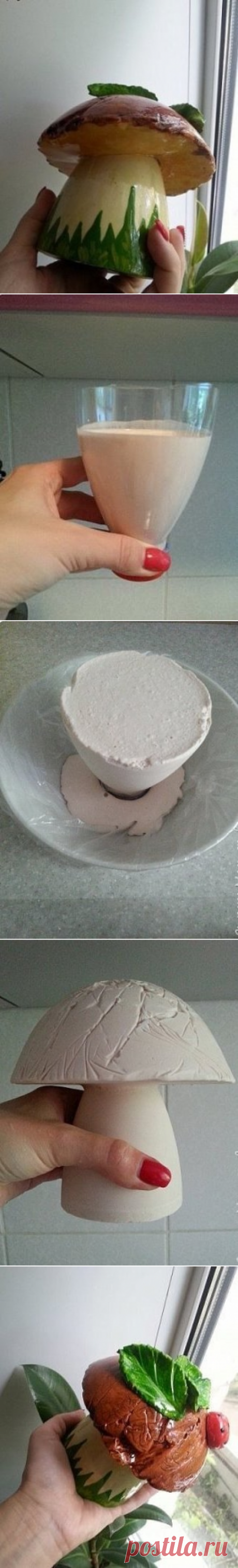 Мастерим грибочки из гипса для декора. Лови мастер-класс!