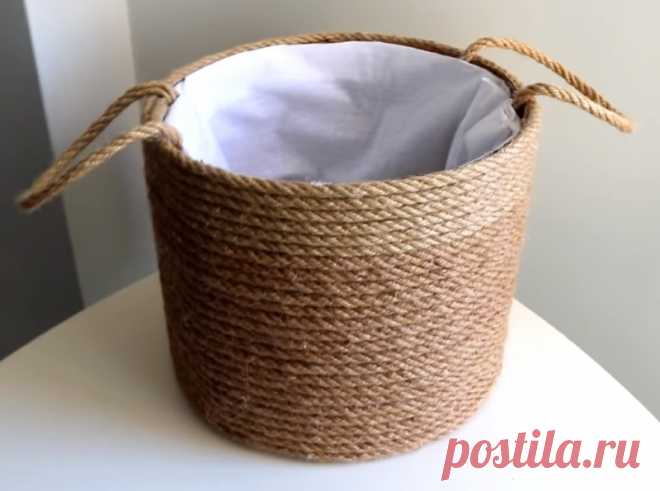Как сделать корзину из картонной коробки