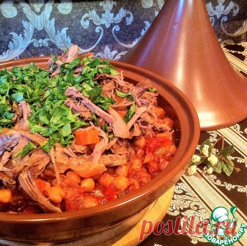 Говядина, тушенная с нутом - кулинарный рецепт