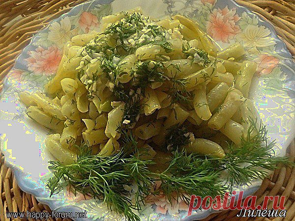 Стручковая фасоль под чесночным маринадом