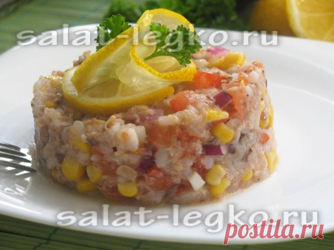 Салат с сардиной