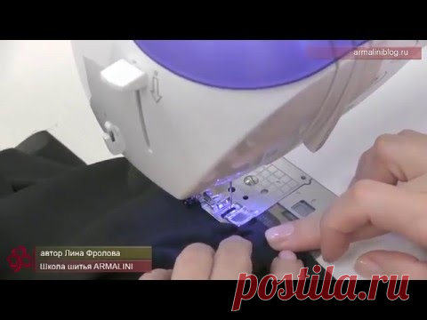 Способ обработки проймы (или горловины) косой бейкой из шифона