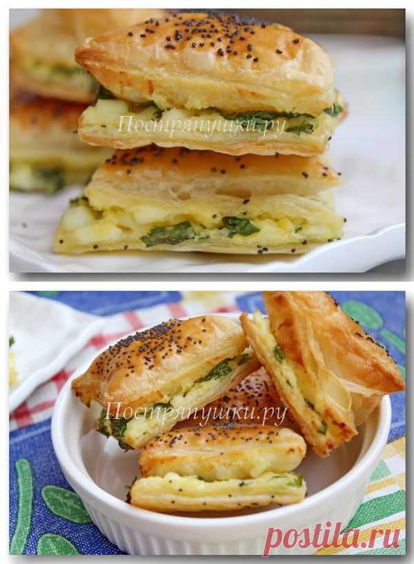 СЛОЕННЫЕ ПИРОЖКИ С ЯЙЦОМ И ЗЕЛЕНЫМ ЛУКОМ