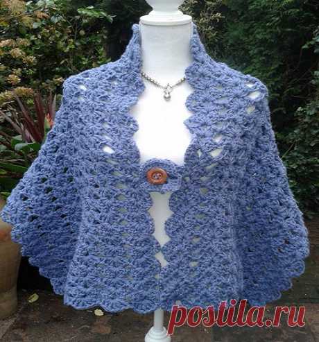 КРАСИВАЯ ШАЛЬ CROCHET НИТИ MADE, TUTORIAL ВИДЕО | Узоры вязания крючком, ремесла и переработка