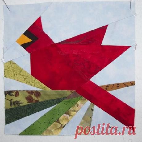 Free Cardinal Patterns | Cardinal Pattern // originally in a McCall' s Quilting magazine. | Paper piecing