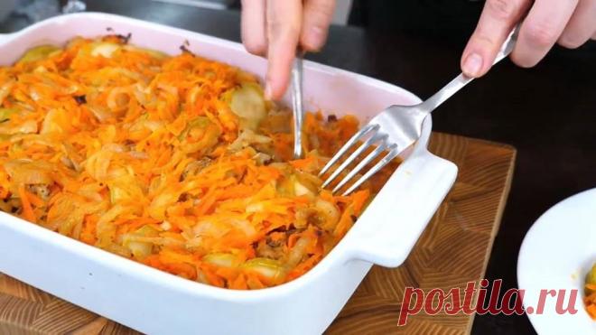 Курица с молодыми кабачками в духовке