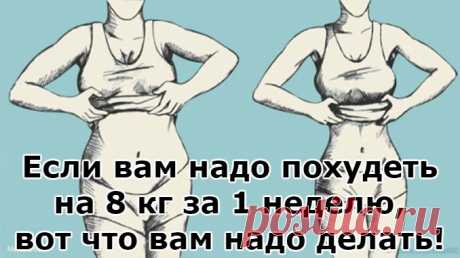 Если вам надо похудеть на 8 кг за 1 неделю, вот что вам надо делать! — Копилочка полезных советов