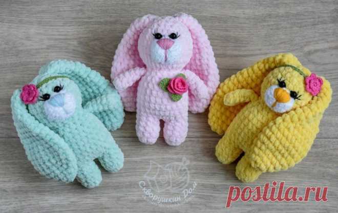 Маленький весенний зайка крючком | Hi amigurumi