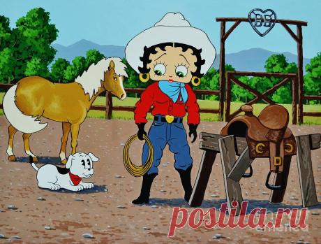 Betty Boop Cowgirl by Thomas Kolendra