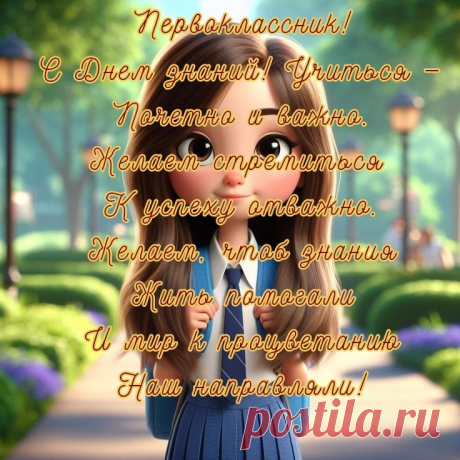 Вы сегодня пришли в первый класс,
Ждет вам множество новых событий,
Каждый миг, каждый день, каждый час
Будут сотни прекрасных открытий!