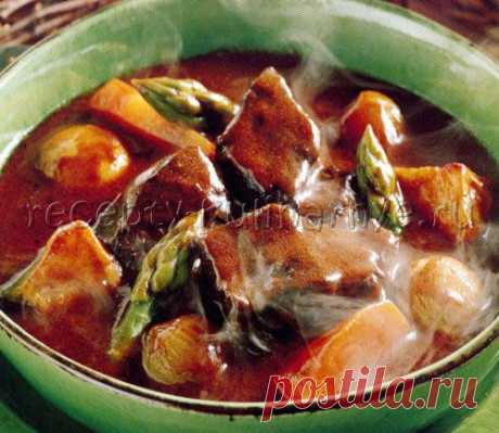 Мясо, тушеное по-черногорски.